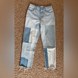 Everlane The 90’s Cheeky Patchwork Ankle Jean Frayed Hem Size 25 Ankle